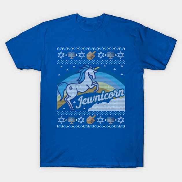 Funny Ugly Hanukkah Sweater, Unicorn Jewnicorn T-Shirt by HolidayoftheWeek